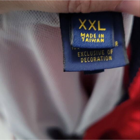 Polo Ralph Lauren Swim Trunks size 2xl Solid Red Navy Pony Preppy - Picture 4 of 8